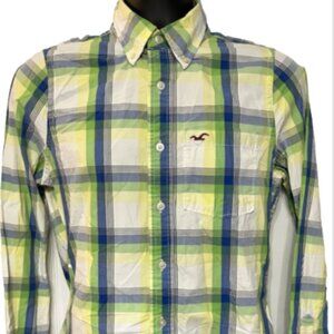 Hollister Sml plaid Multicolor Long Sleeve Button Down Collared Dress Cotton top